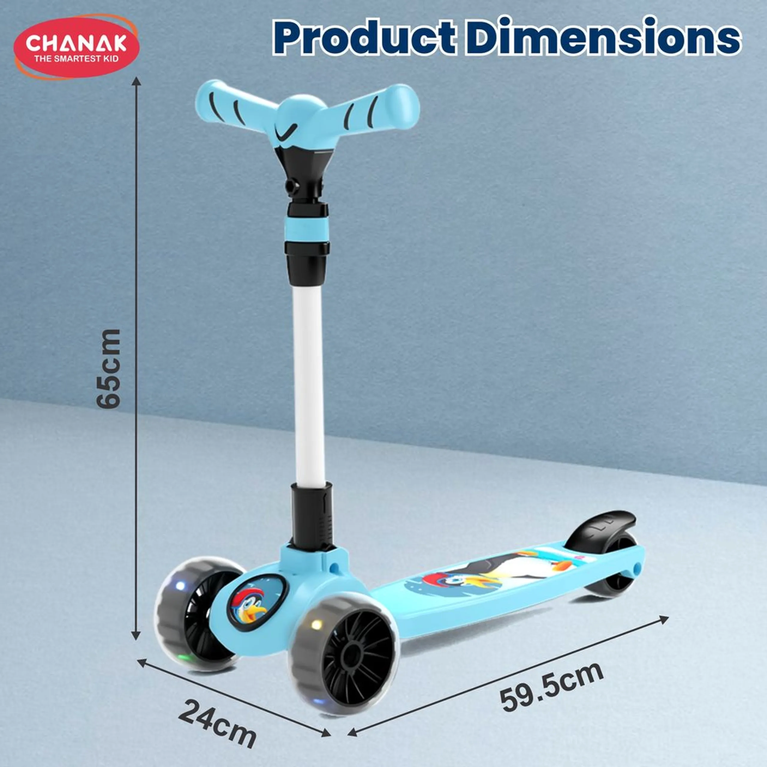 Go Rider Kick Scooter – LED Foldable