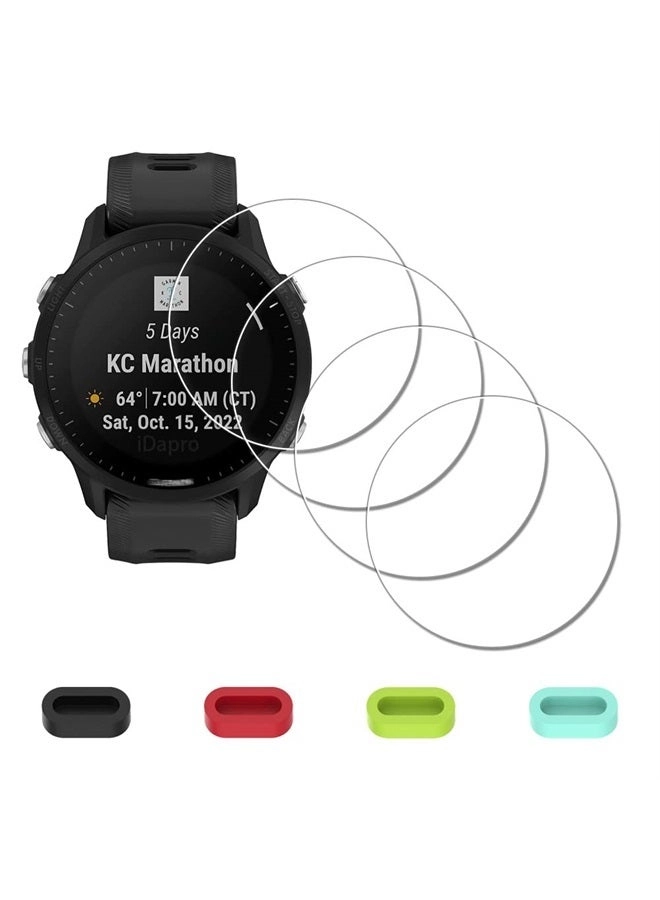 iDaPro 9H Anti-Scratch Tempered Glass Screen Protector for Garmin Forerunner 955 / 955 Solar (4-Pack)