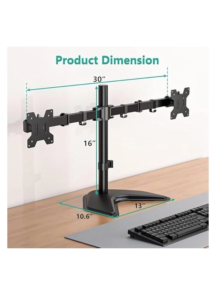 Dual LCD Monitor Desk Mount Stand - 2 27in