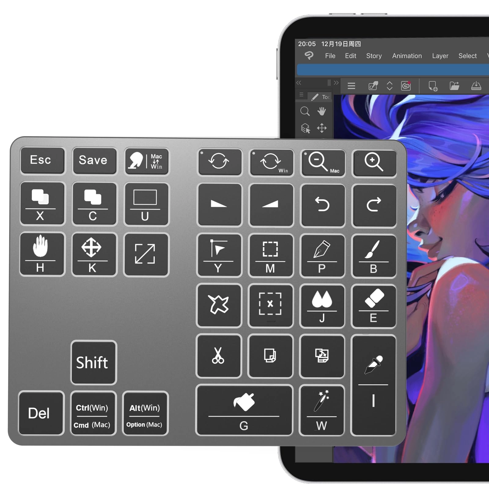 rayihni Shortcut Keyboard - US Wireless