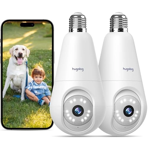 Hugolog Light Bulb Security Camera 2K