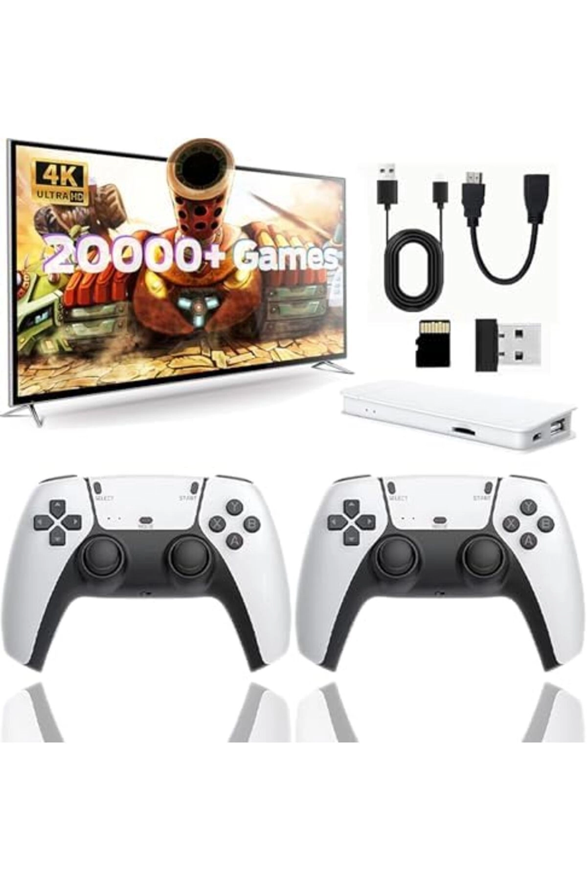 DWH Retro Gaming Console - 1080p HD Plug & Play 2-Player