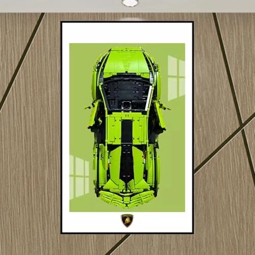 Display Wall Mount for LEGO 42115 Lamborghiini SIiAN - Acrylic, Aluminum Automobile