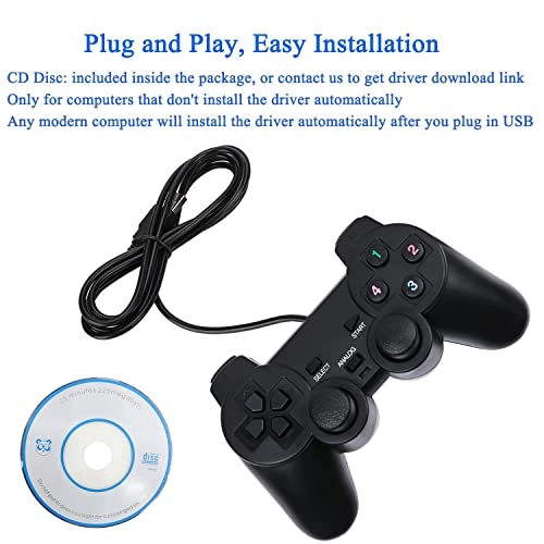 USB Wired Game Controller - Windows PC Raspberry Pi Steam Roblox RetroPie RecalBox