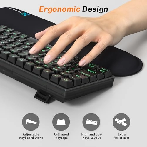 Wireless Creamy Mechanical Gaming Keyboard - QWERTY Bluetooth