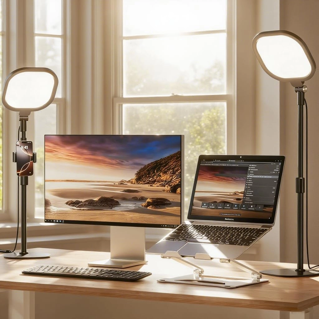TCCHDM Desk Ring Light
