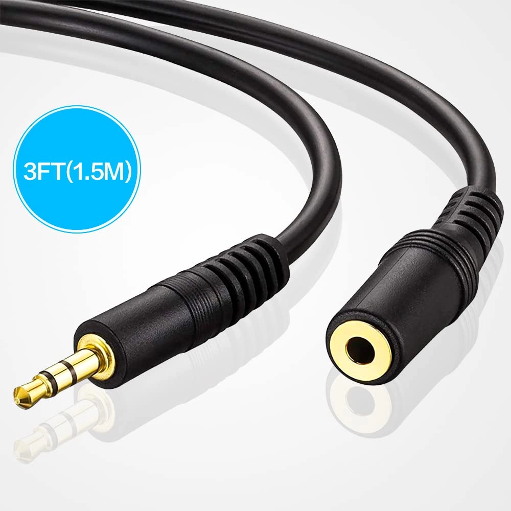 3.5mm Jack Audio Stereo Earphone Extension Cable - 1.5M