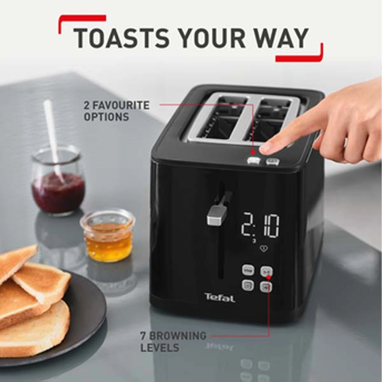 SmartN'Light Digital Toaster - 2 slice(s)