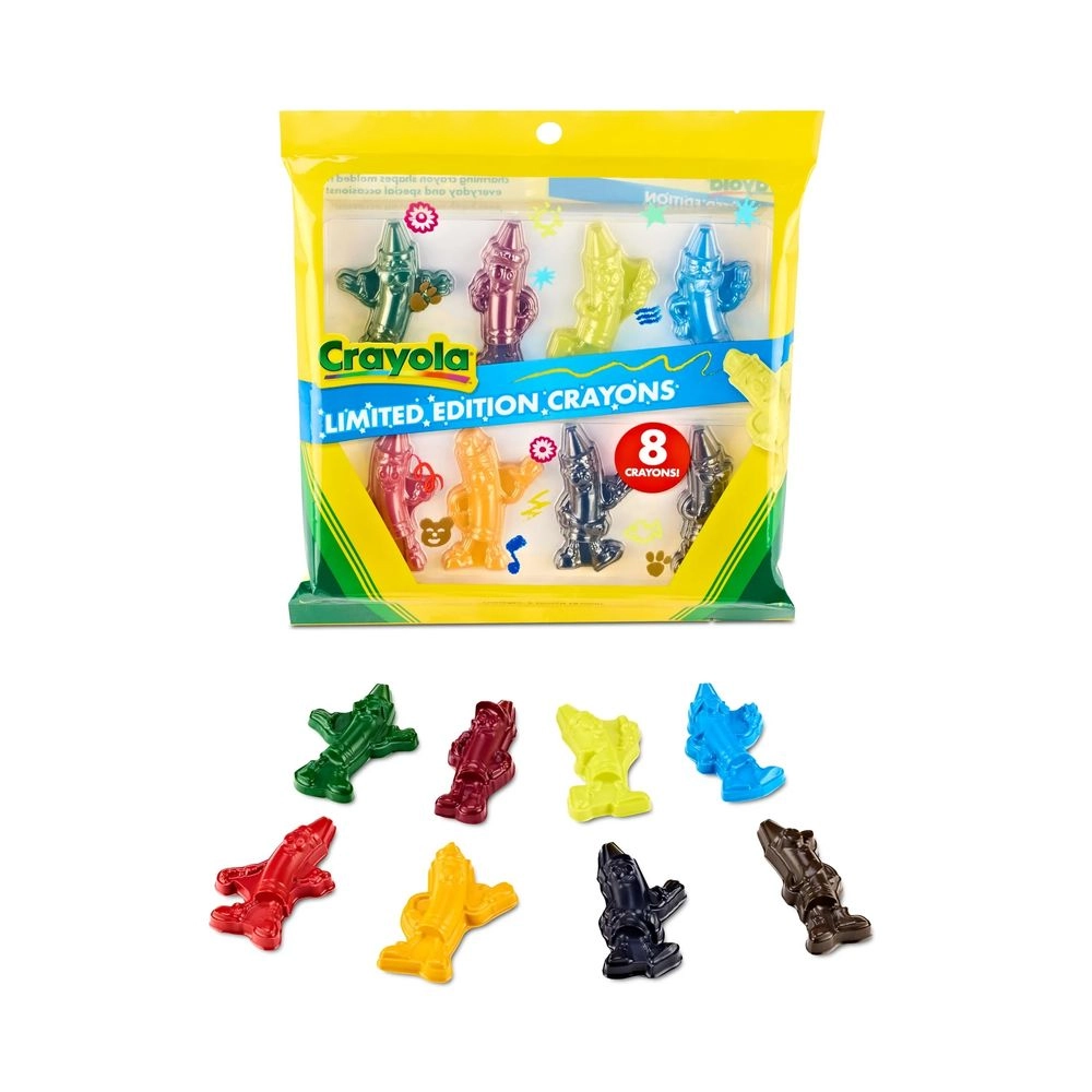 Character Shaped Limited Edition Crayons - 8 Pcs