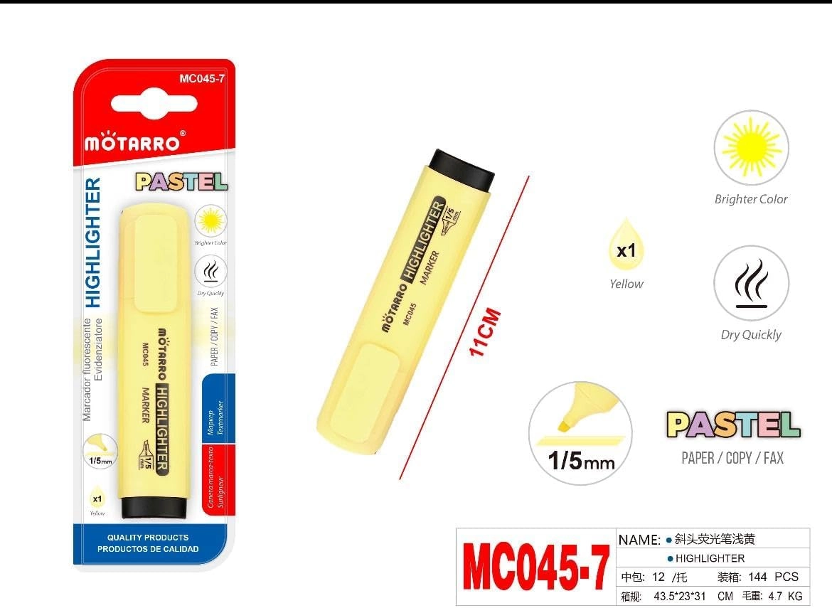 MOTARRO MC045-7 - Yellow Set