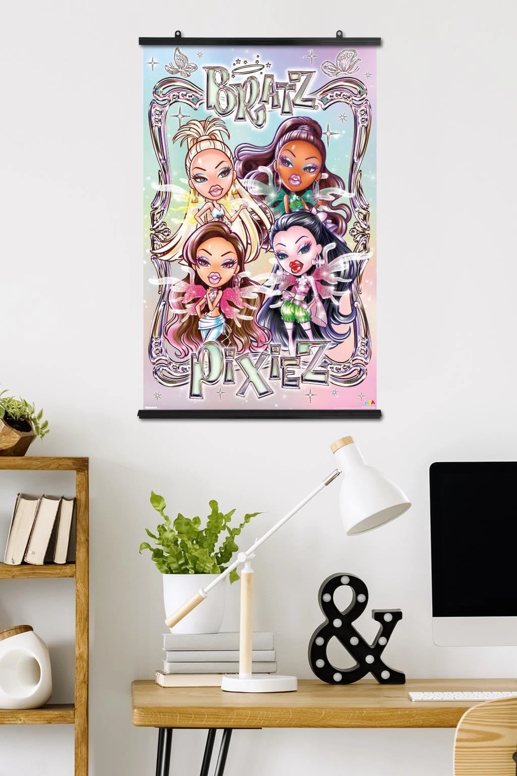 Pixiez Wall Poster - Paper 34"L x 22.4"W + Poster Mount