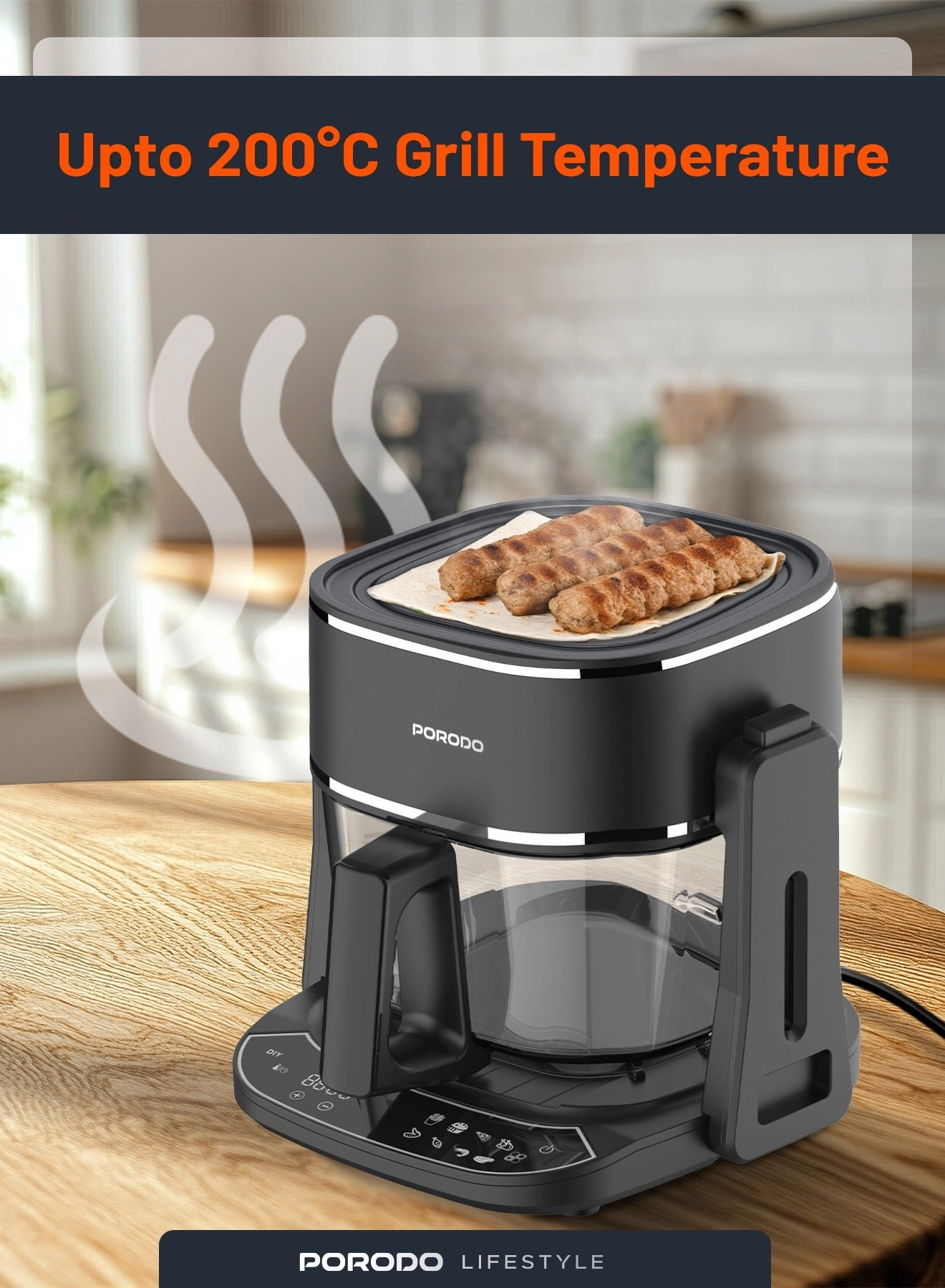Air Fryer & Electric Grill PD-LFST022-BK
