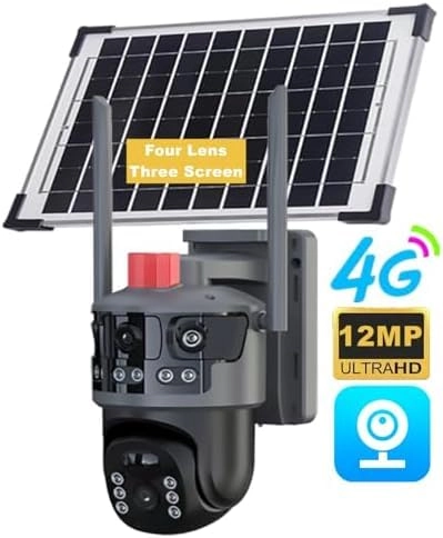 4G Solar Security Camera - 8MP 360°