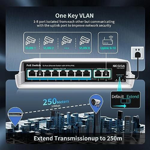 10 Port | 8x 100Mbps + 2x Uplink 10-ports