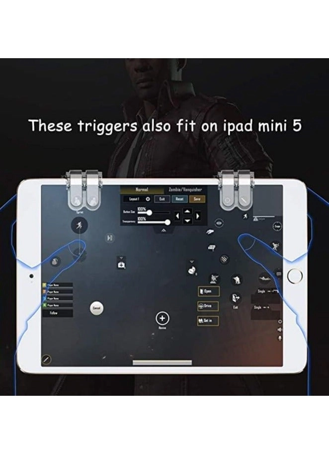 Anti-Sweat Gaming Finger Sleeves - 12Pcs + Mobile L1R1 Game Triggers - 2Pcs