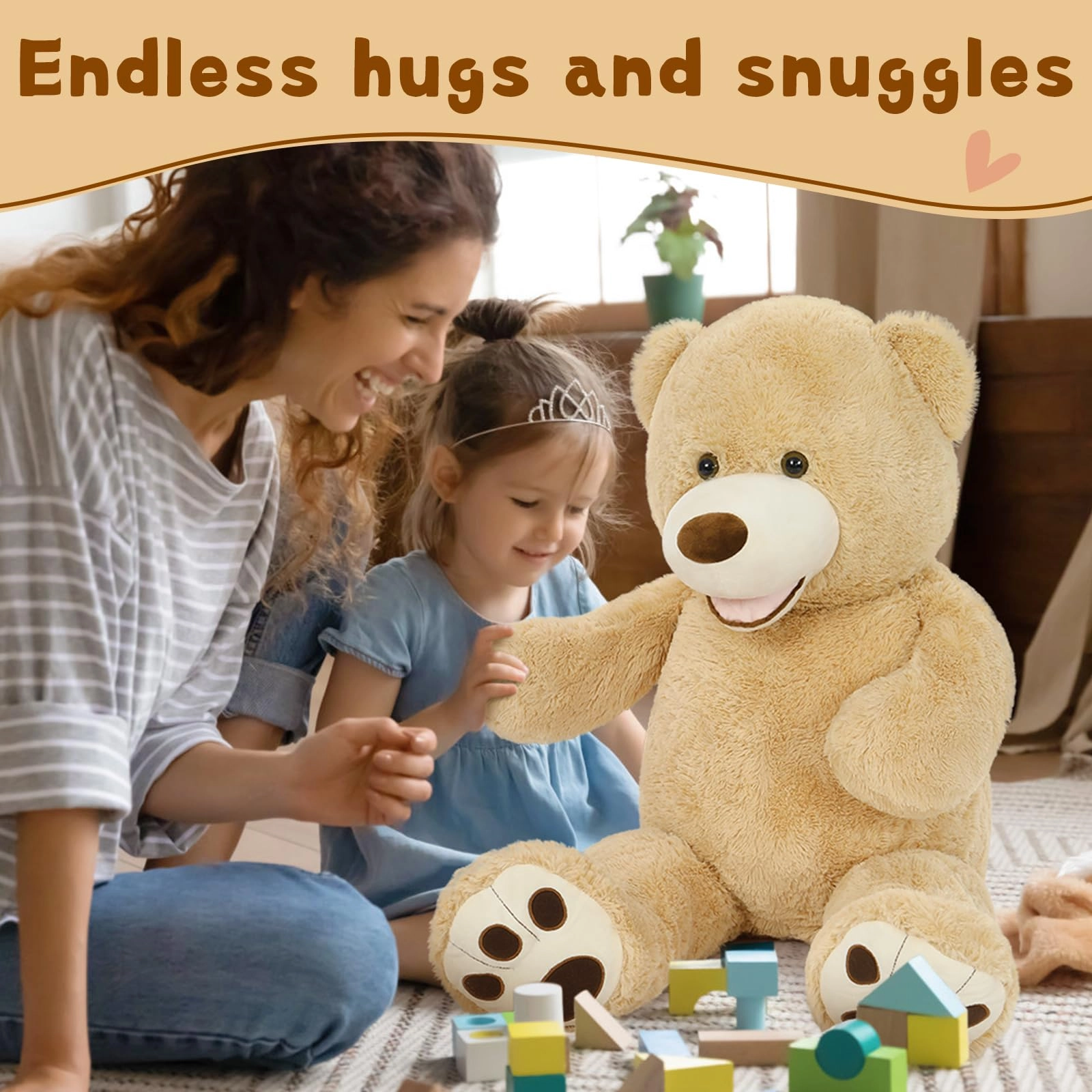 Teddy Bear - 39 inches Gray