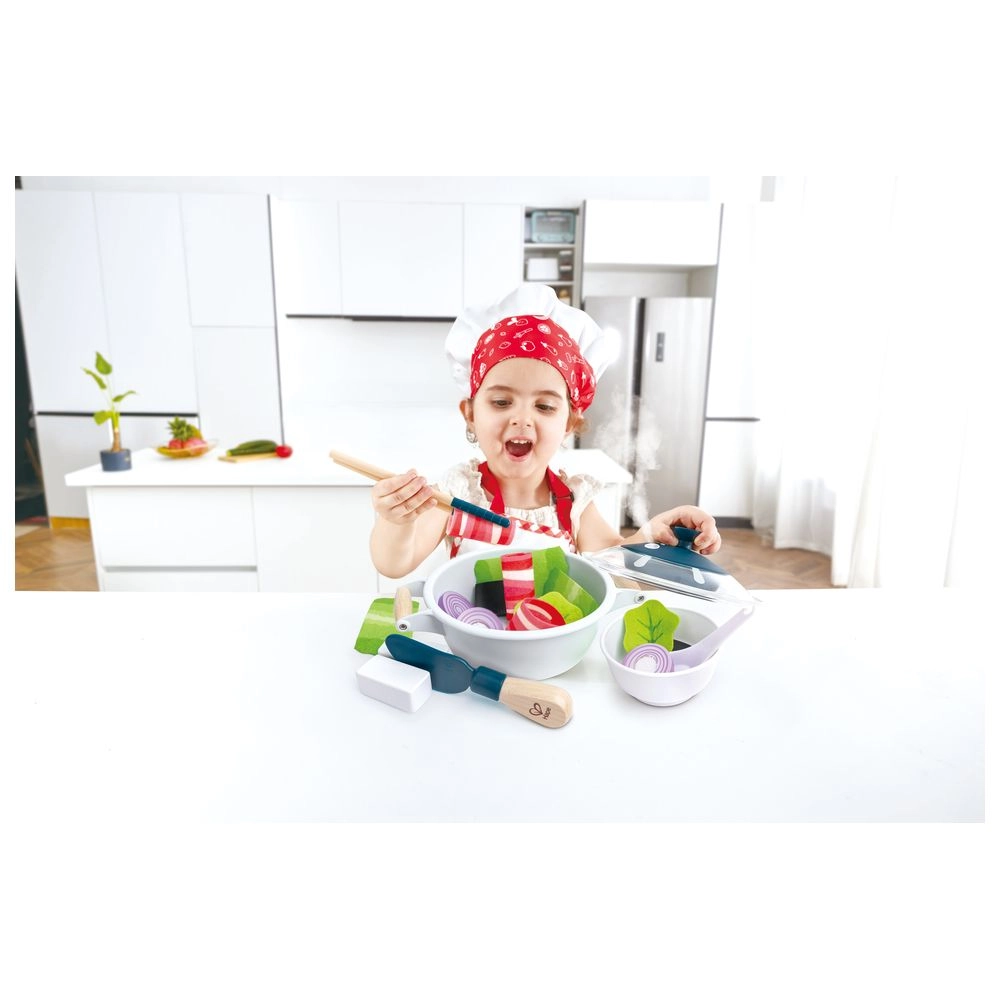 Little Chef Cooking And Steam Playset - Wooden (E3187)