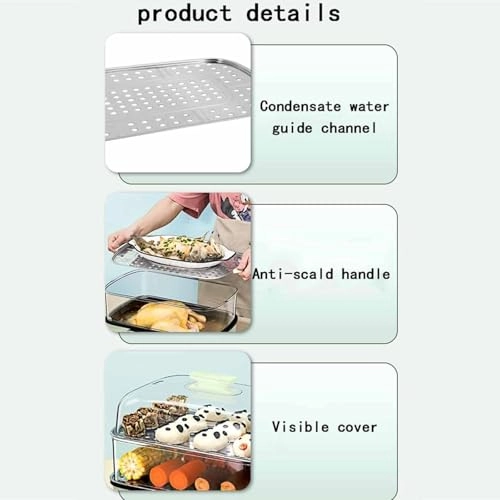 360° Steam Cycle Electric Food Steamer - 26L