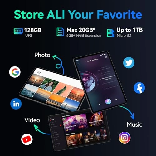 Android 15 Tablet - 128GB 12"