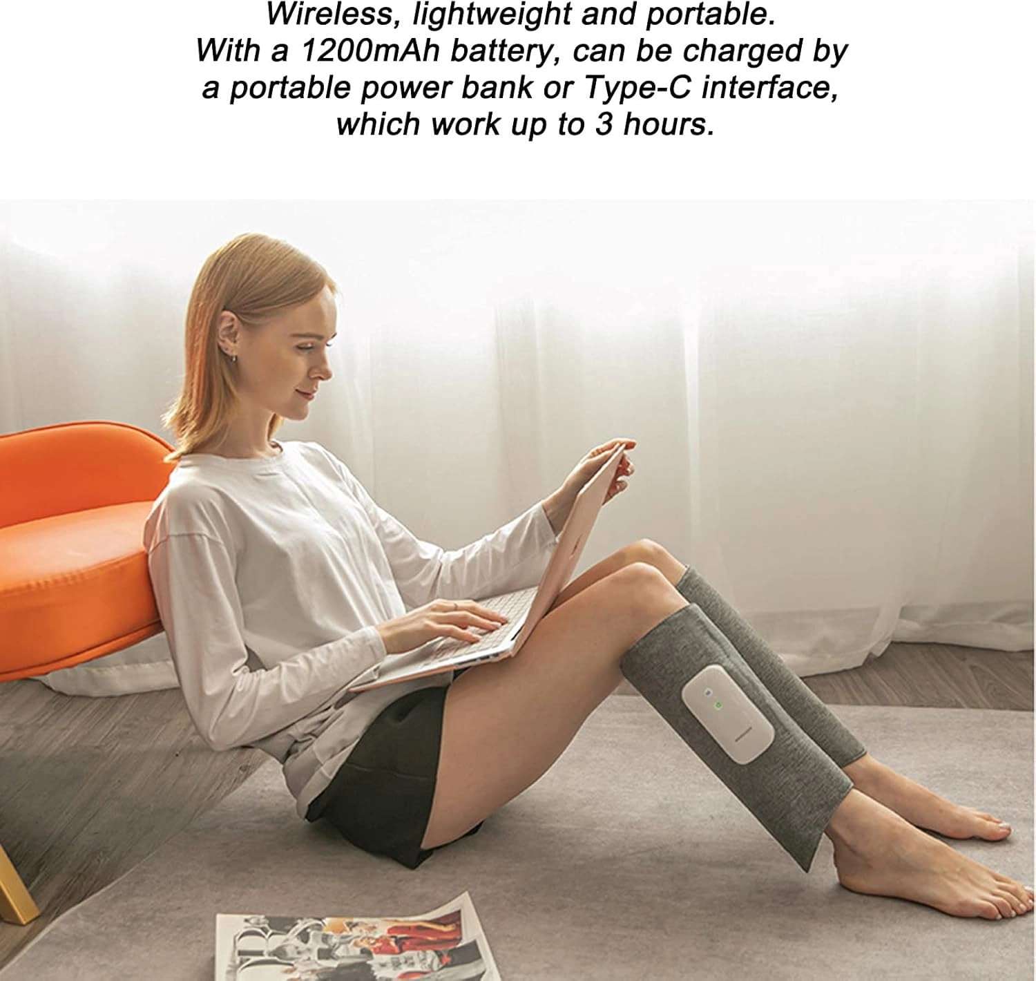 Wireless Airbag Leg Massager - 360° Compression Cordless Rechargeable