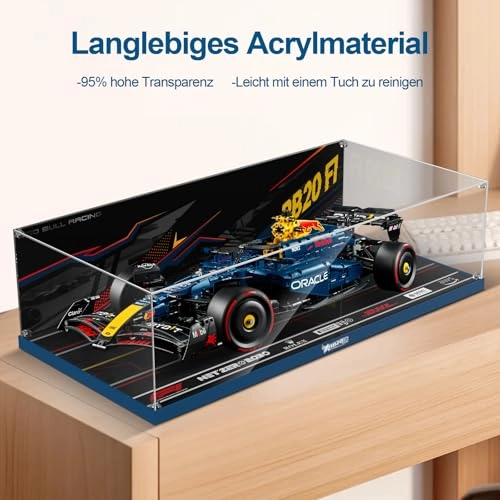Acrylic Display Case for LEGO Oracle Red Bull Racing RB20 F1 Racing Car 42206