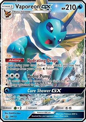 Vaporeon GX - SM172 SM Black Star Promo