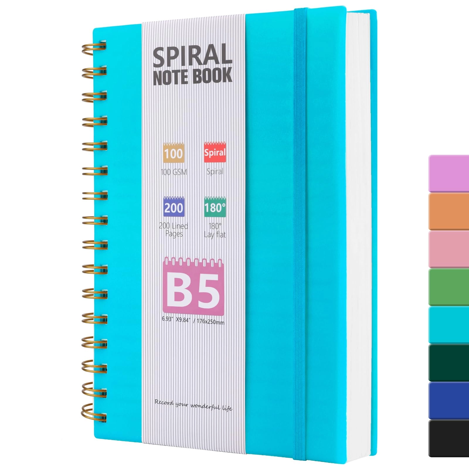 hijyoo Journal Notebook B5 Spiral - Lined 200 Pages