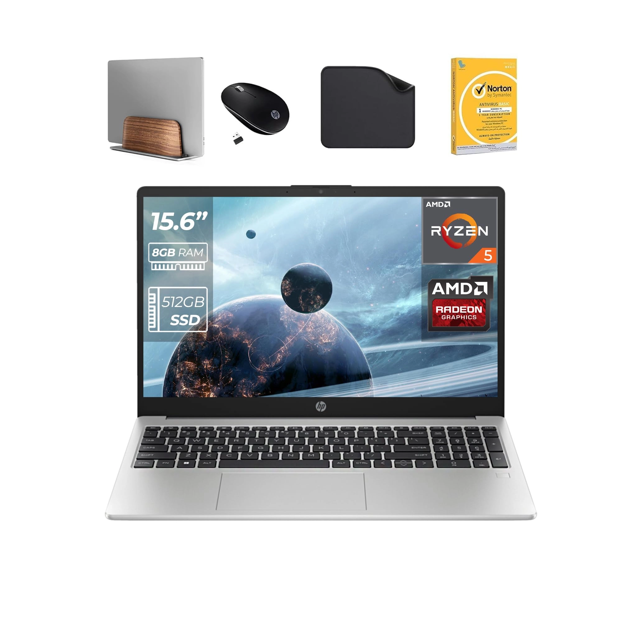 HP 255 G10 - 15.6'' Ryzen 5-7530U 8GB DDR4 512GB SSD