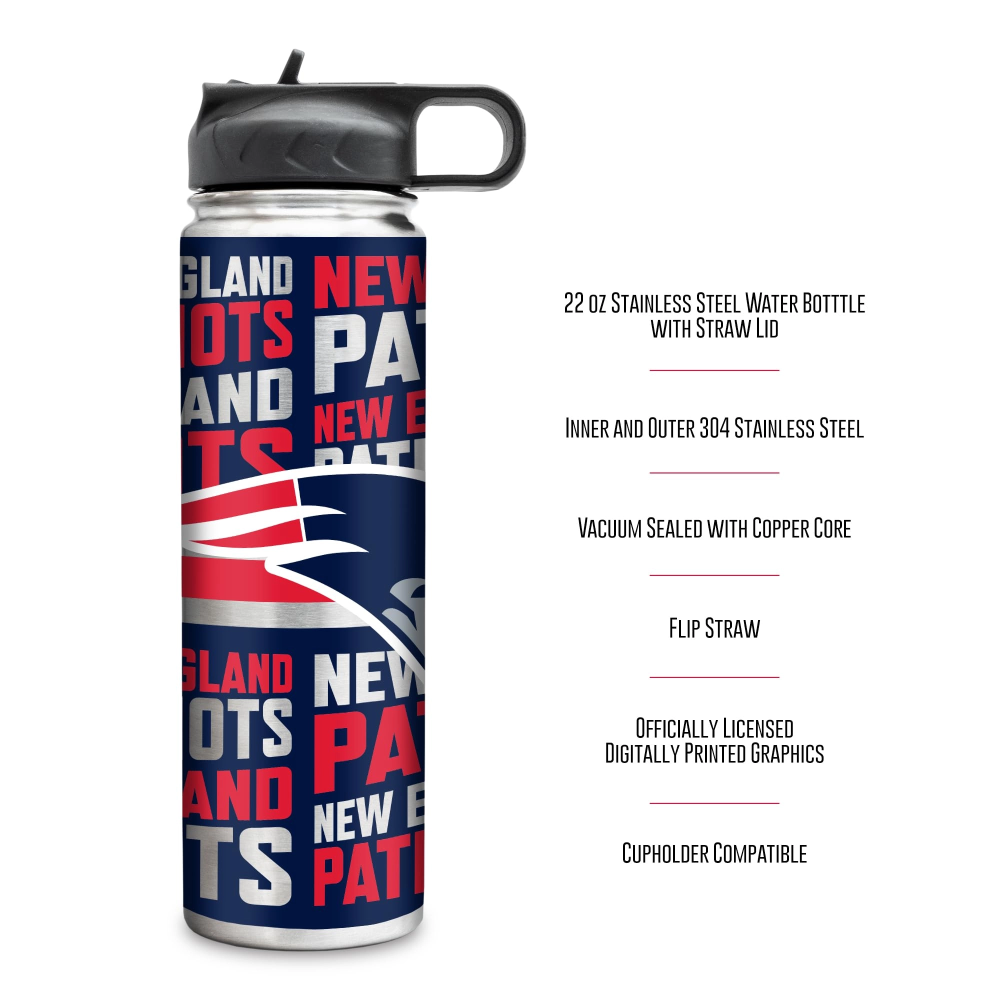 Stainless Steel NFL Football Tumbler - 650ml