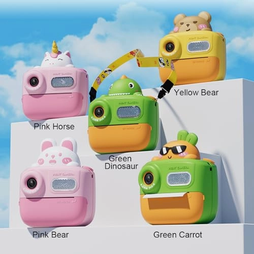 Kids Instant Print Camera - 2400W 2.4-inch Dual Lens
