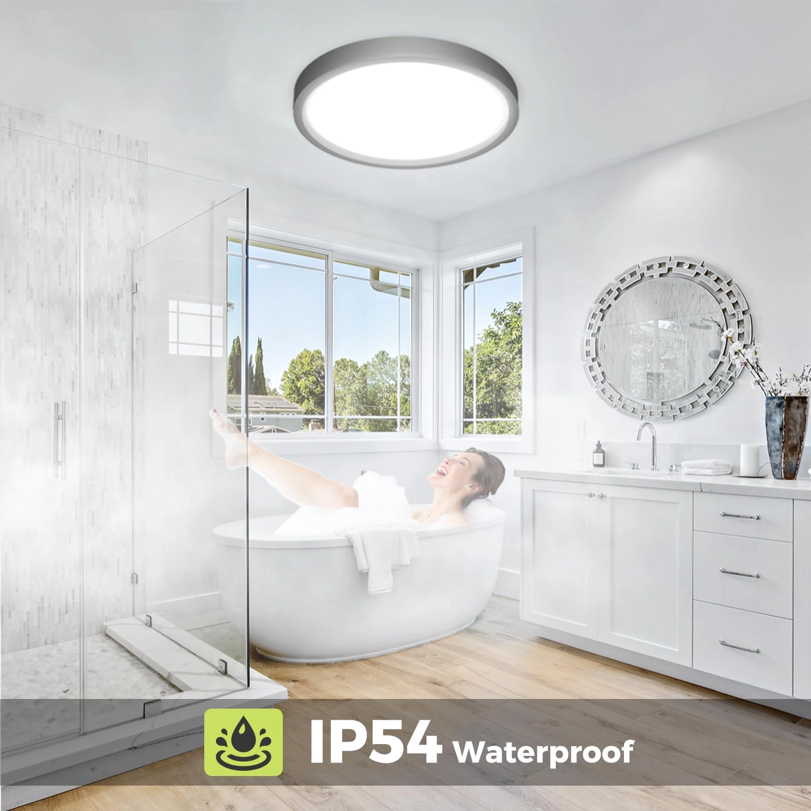 Dimmable Flush Mount LED Ceiling Light - 3000K-4500K-6000K