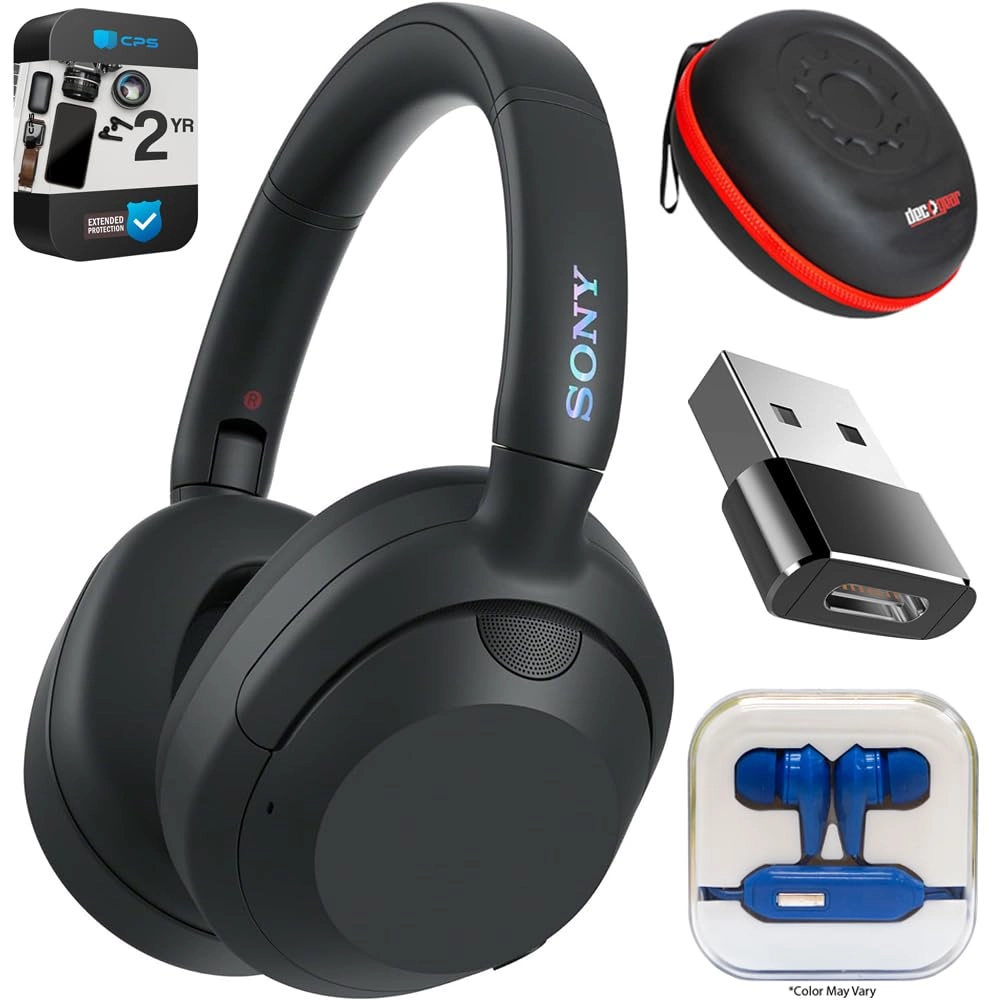 Sony ULT WEAR Wireless Headphone + Travelocity In-Ear Headphone + Hard Case + Type C Adapter + CPS 2 Year Extended Protection