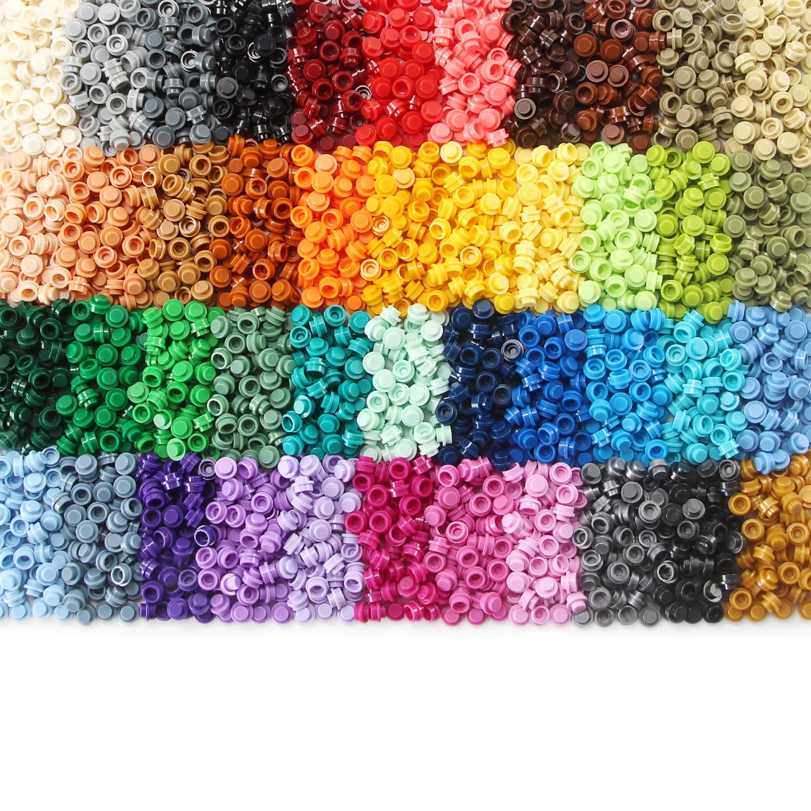 1x1 Building Toys - 2200pcs Multicolored-a-22 Colors