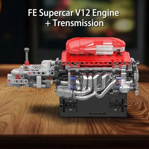 FE V12 Engine (10226) - 863+PCS Gearbox 12-Cylinder