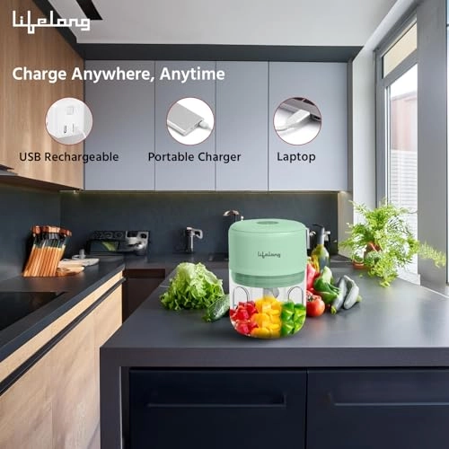 Electric Chopper - 250 ml USB Rechargeable