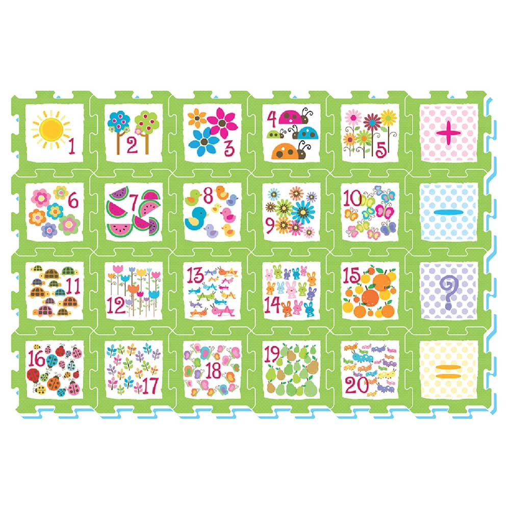 Sunta Numbers & Objects Puzzle Mat - Suitable for 10 months & above 24 pieces