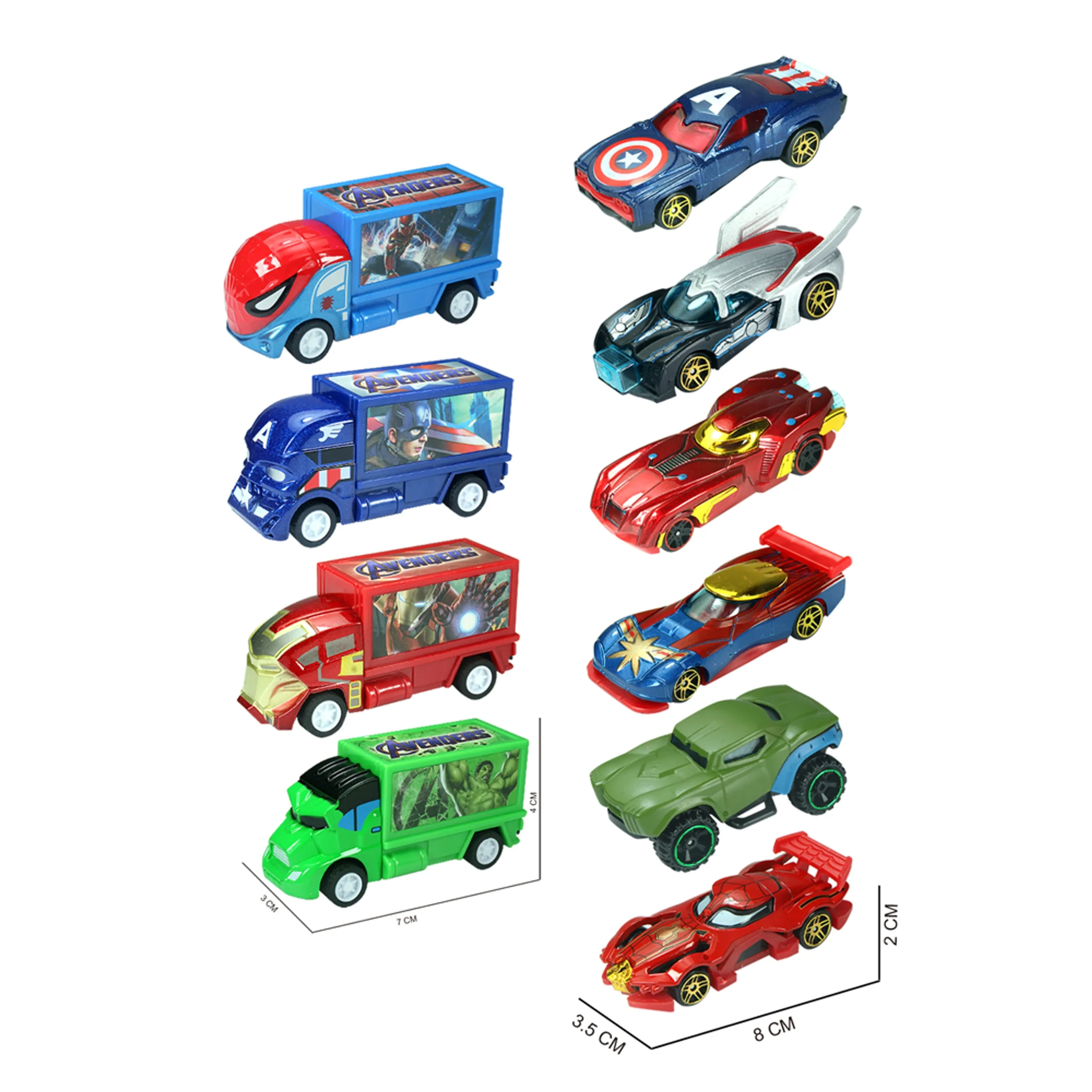 Avengers Road Racing Die-Cast Car Set - 5pcs