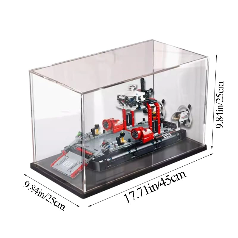 Acrylic Display Case - for Lego Technic 42076 Transparent Black Bottom