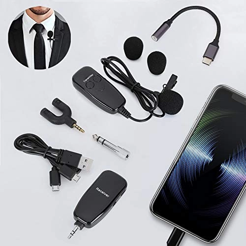 UHF Wireless Lavalier Lapel Microphone Wireless+USB Microphone