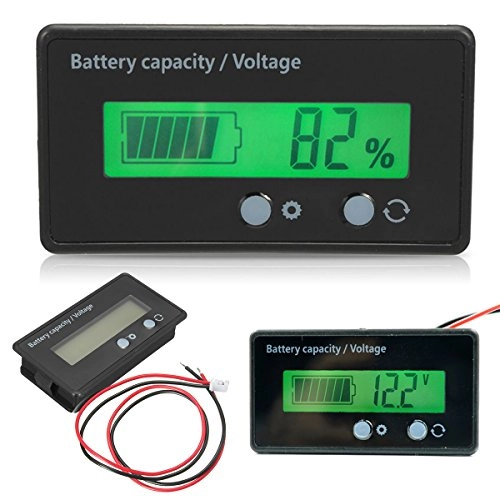 Battery Capacity Voltage Meter - LCD Digital Waterproof
