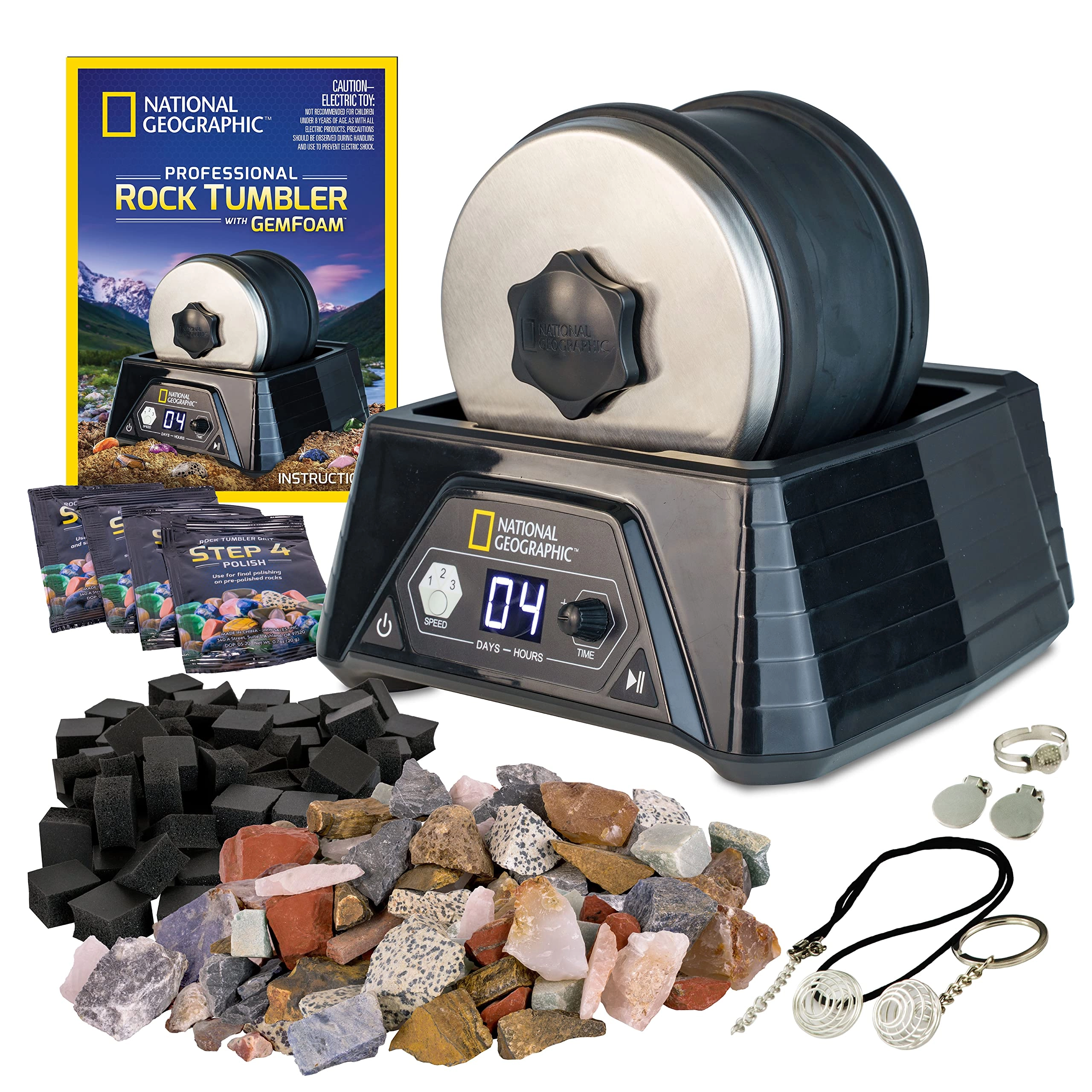 JMW Sales, Inc. Professional Rock Tumbler Kit - Geology 8 years+