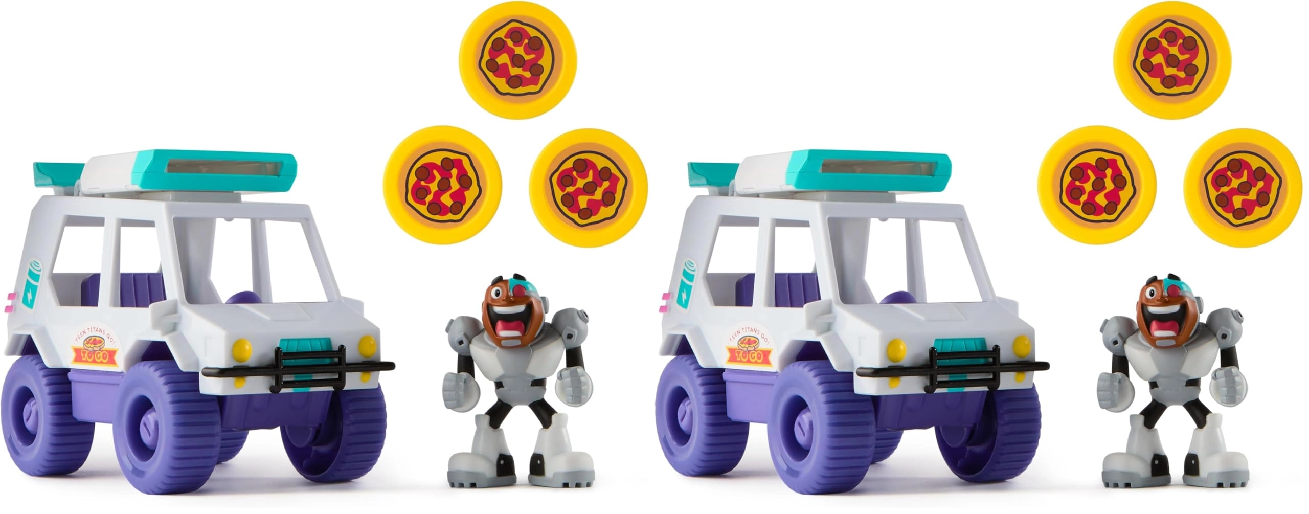 Spin Master Cyborg - Teen Titans Go! T-Car Pizza Launcher - 2 pieces (6070404)