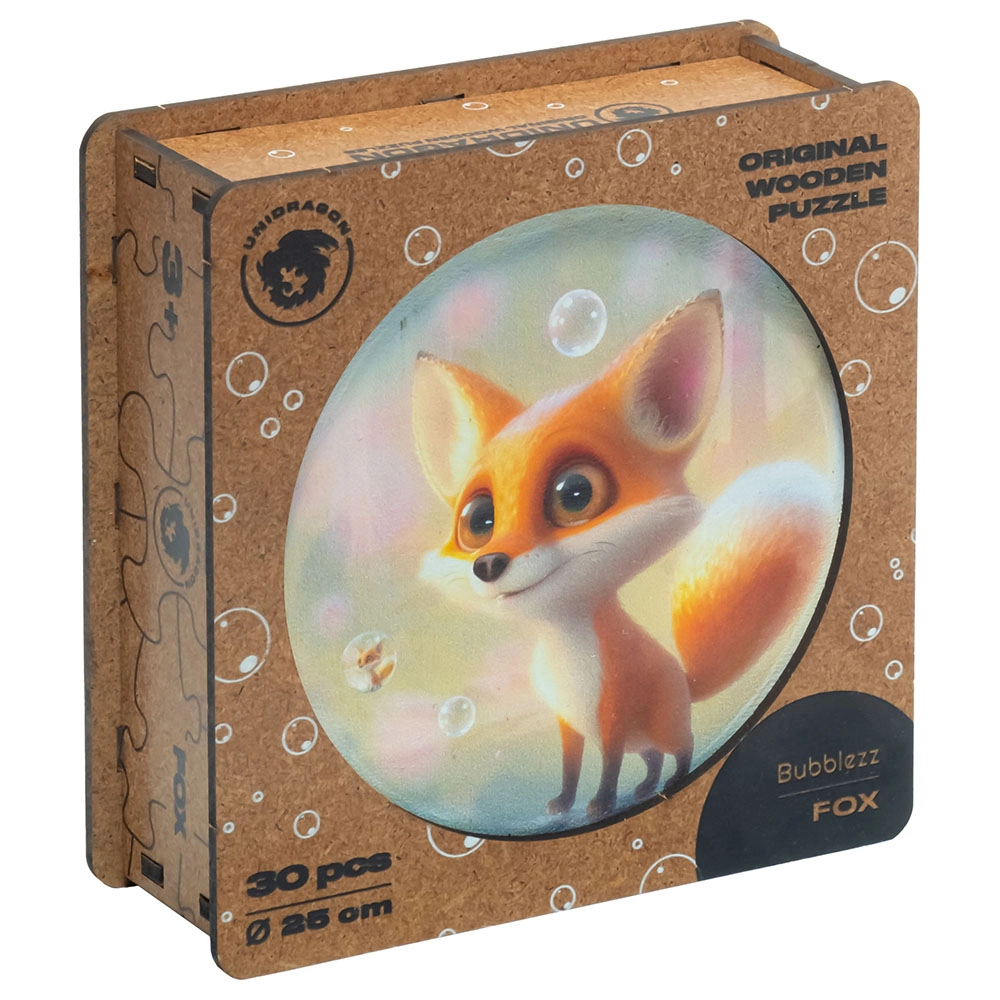 Fox Bubblezz Wooden Puzzle (4107390-Fox_Bubblezz) - 30 pcs