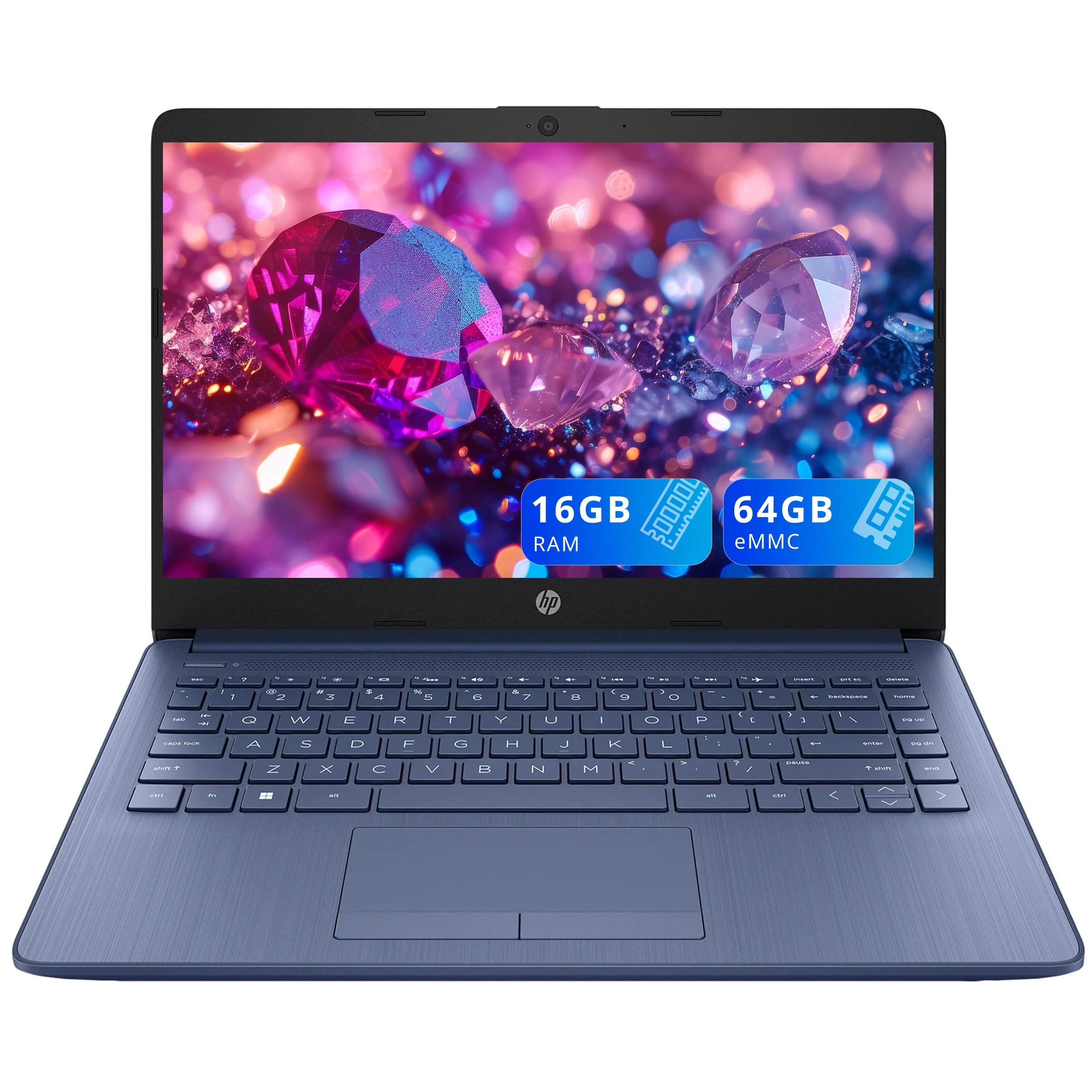 HP Newest 14 Inch Laptop - 14'' Celeron N4120 16GB DDR4 320GB (64GB eMMC+256GB Card)