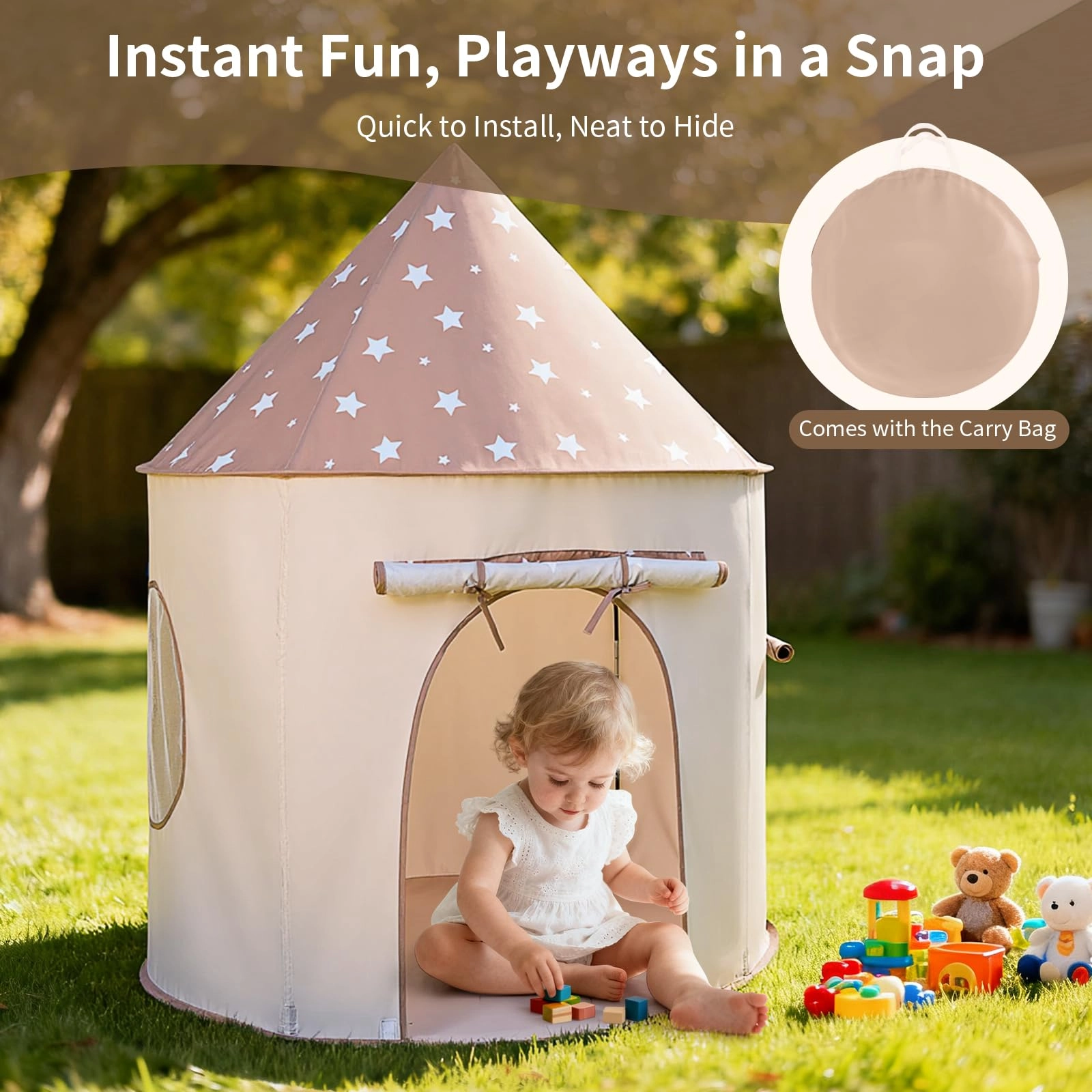3 in 1 Play Tent - 113 cm x 288 cm x 127 cm