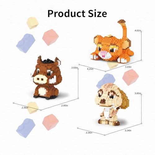 Building Sets 7157A (YC453) - Micro-brick Lion Warthog Meerkat