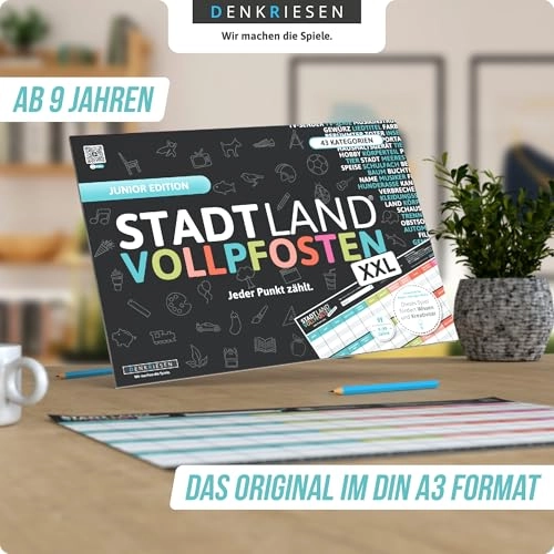 Stadt Land VOLLPFOSTEN: Junior Edition - Children's Game