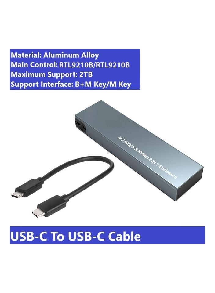 M.2 NVMe SSD Case - USB3.1 Gen2 M2 SATA NGFF