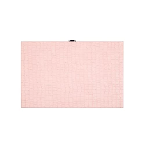 Backgammon Set - Medium Pink Crocodile Vegan Leather