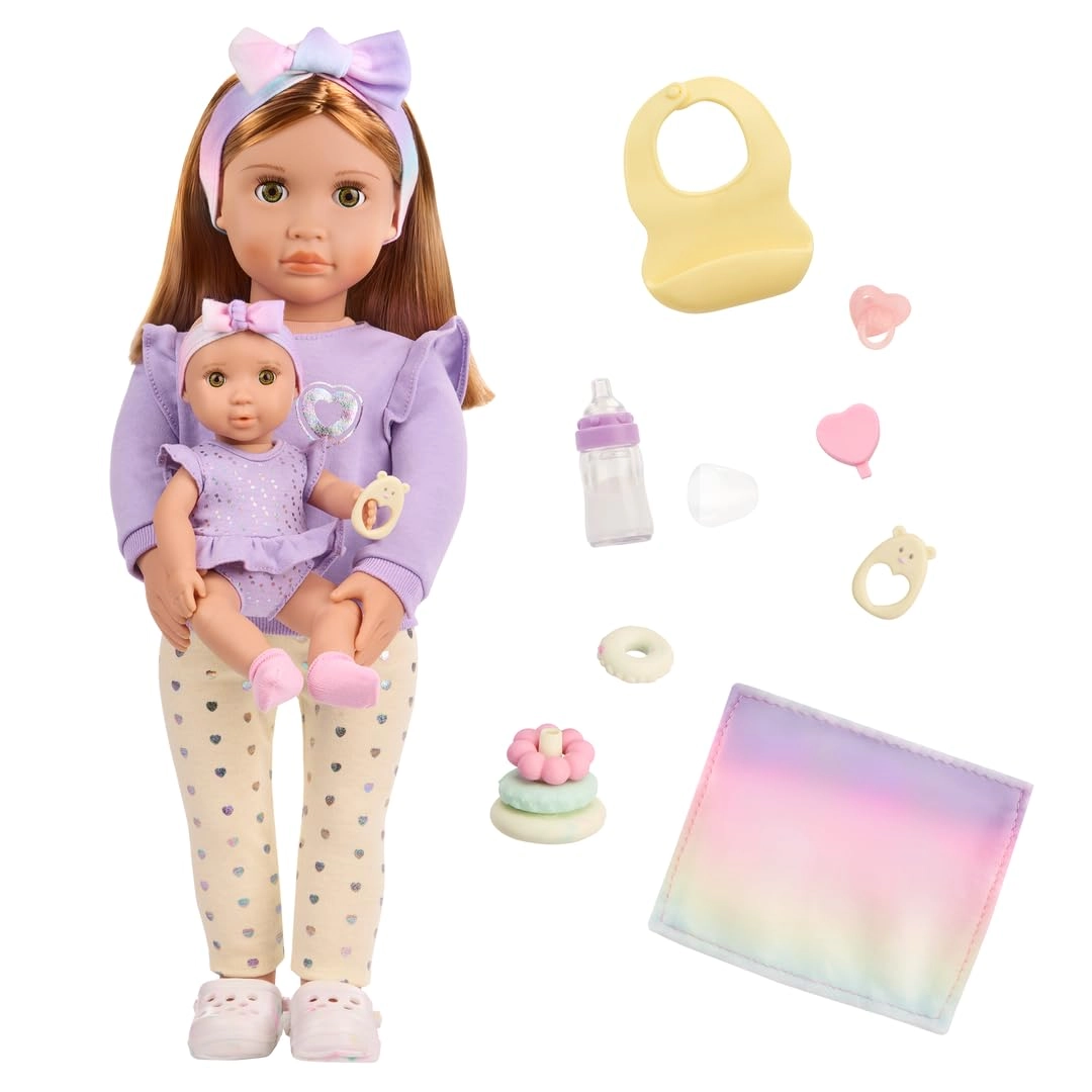 Tory Fashion Doll - 18-inch + Riley Baby Doll - 8-inch